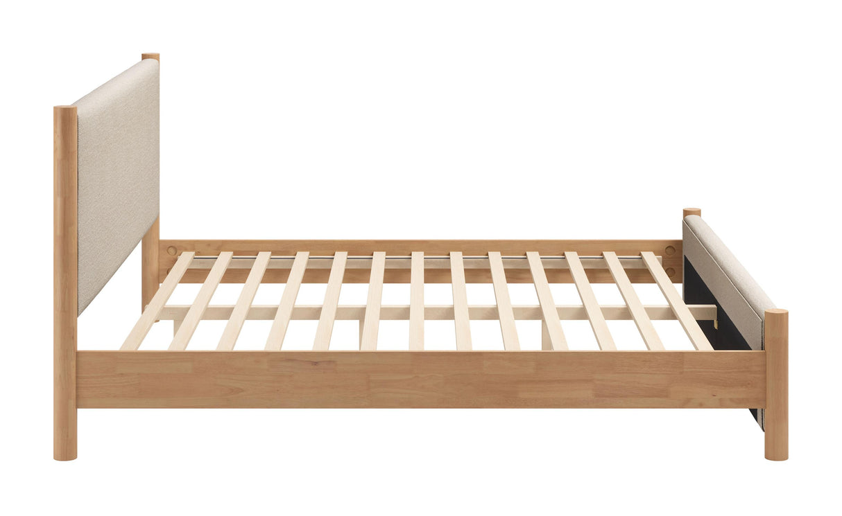 ZUO Hadi King Bed Beige & Natural