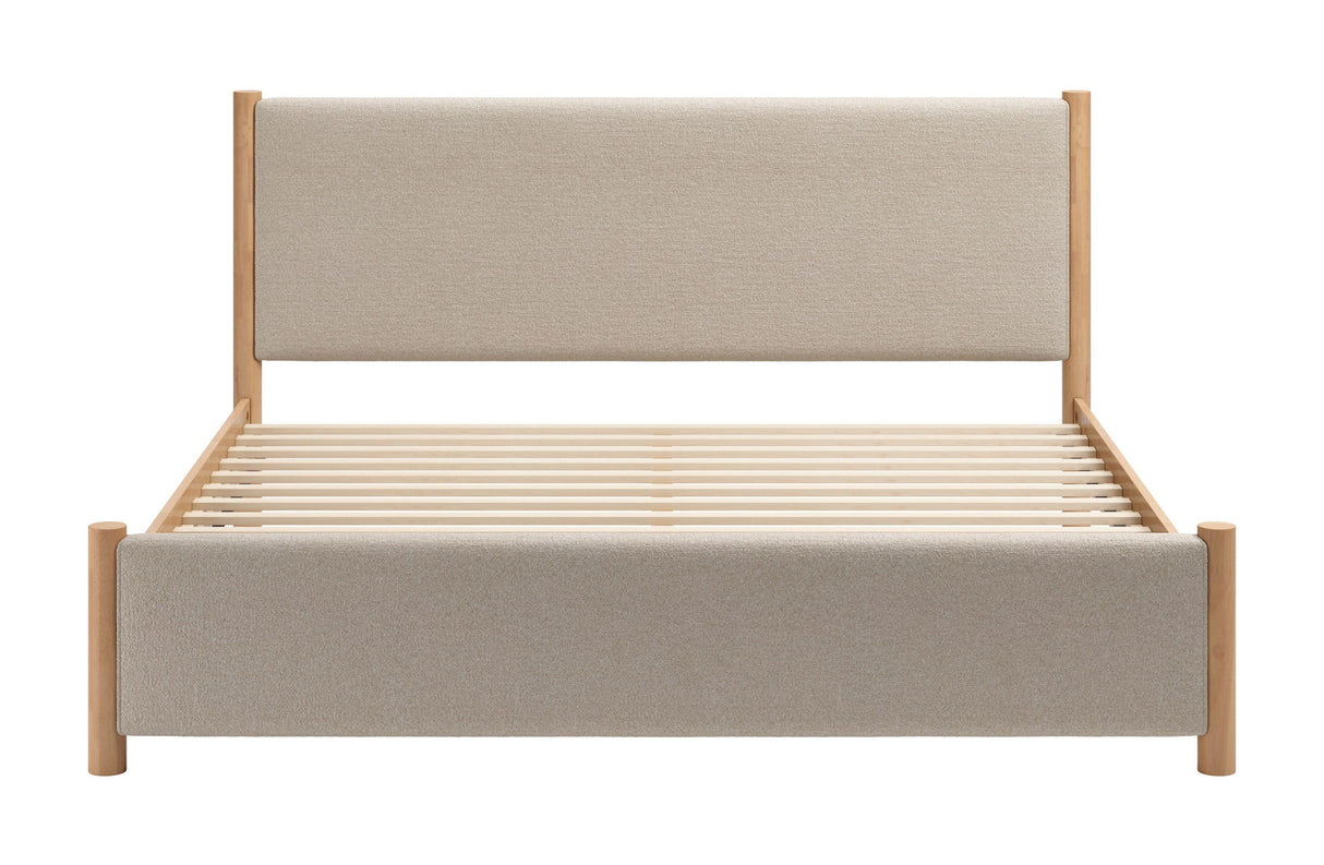 ZUO Hadi King Bed Beige & Natural
