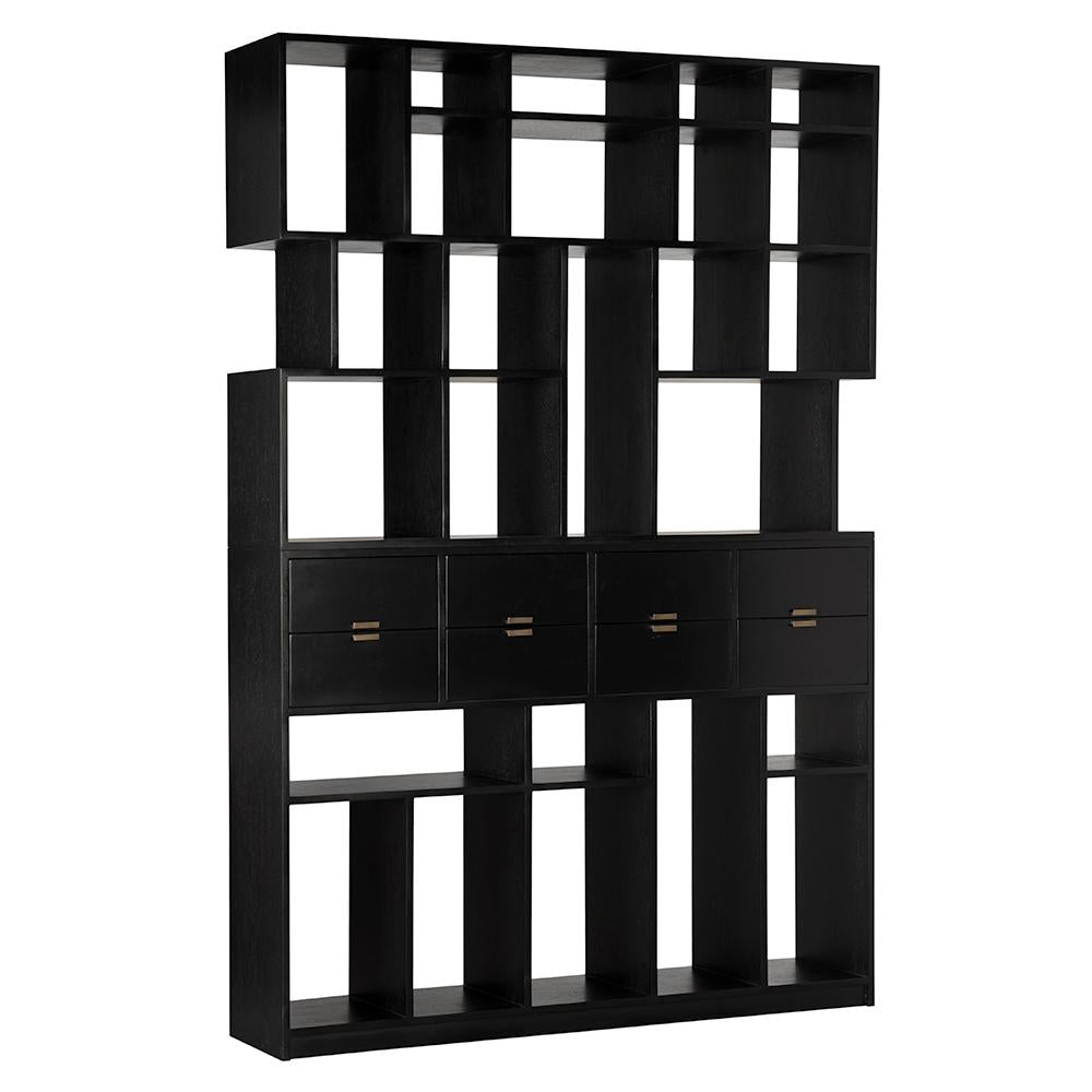 NOIR Grobius Bookcase Hand Rubbed Black