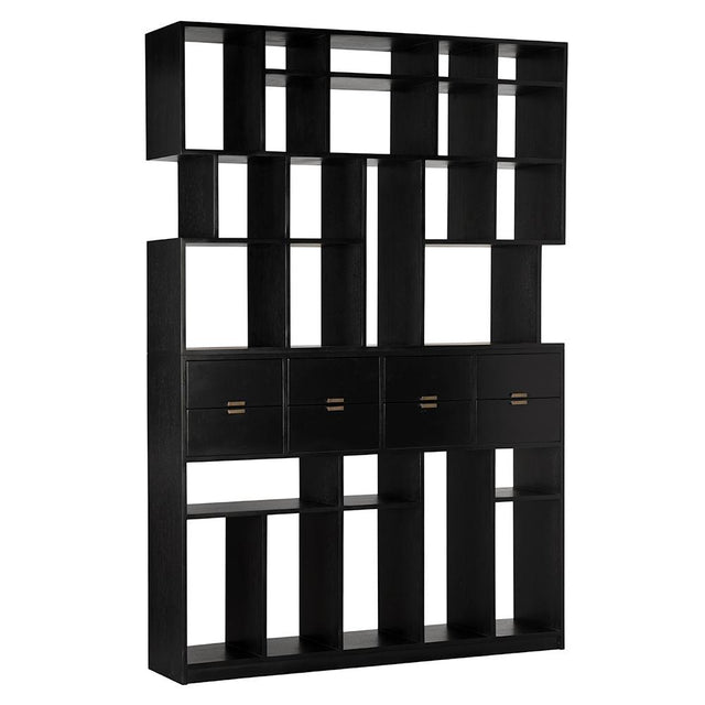 NOIR Grobius Bookcase Hand Rubbed Black