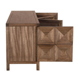 NOIR Quadrant 4 Door Sideboard Dark Walnut