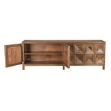 NOIR Quadrant 4 Door Sideboard Dark Walnut