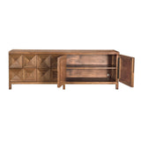 NOIR Quadrant 4 Door Sideboard Dark Walnut