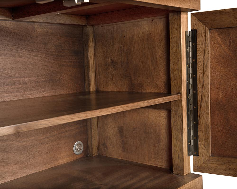NOIR Quadrant 4 Door Sideboard Dark Walnut