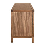 NOIR Quadrant 4 Door Sideboard Dark Walnut