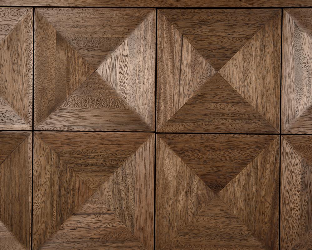 NOIR Quadrant 4 Door Sideboard Dark Walnut