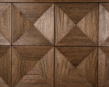 NOIR Quadrant 4 Door Sideboard Dark Walnut