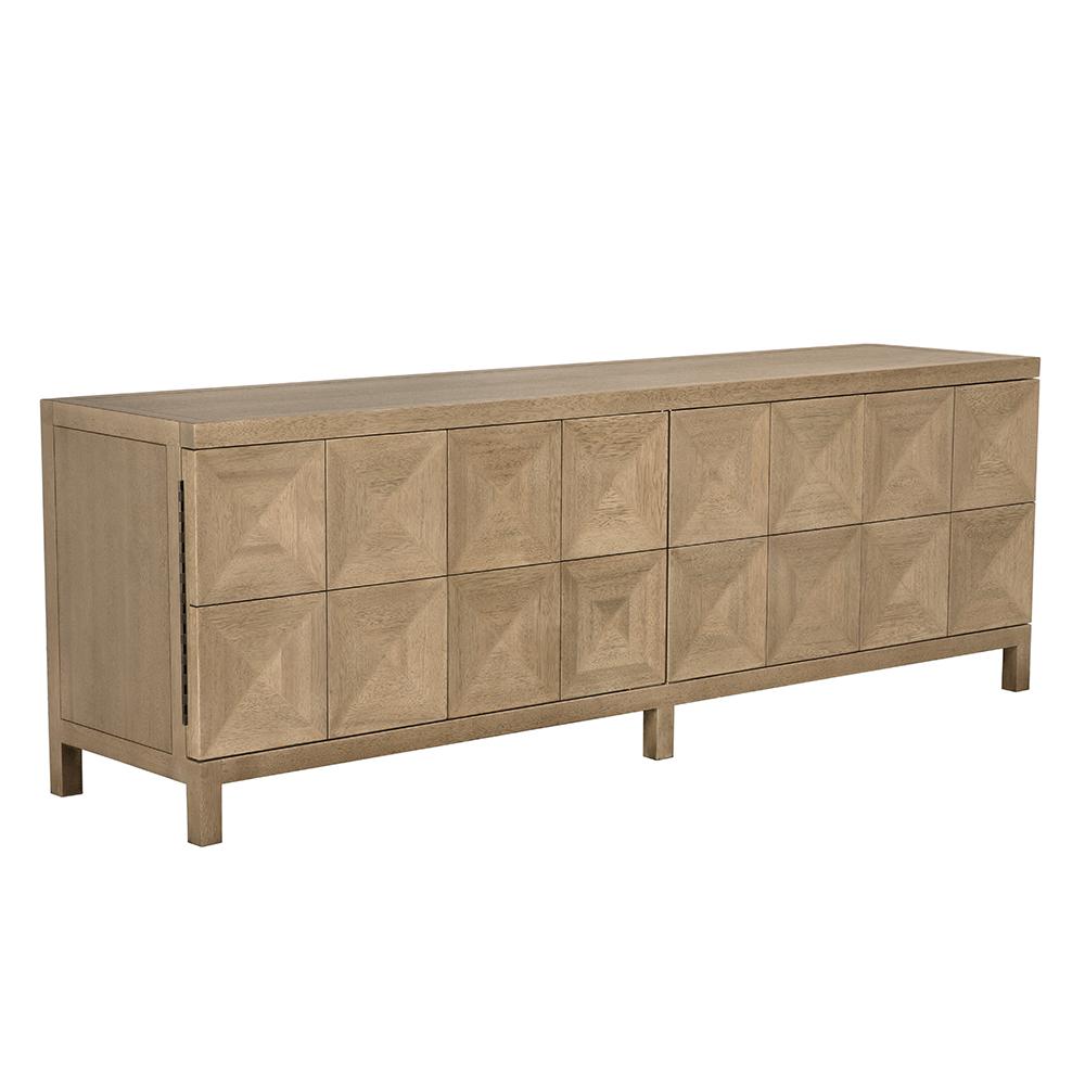 NOIR Quadrant 4 Door Sideboard Washed Walnut