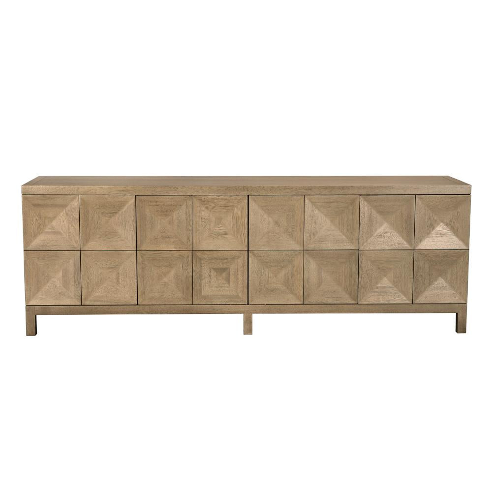 NOIR Quadrant 4 Door Sideboard Washed Walnut