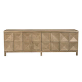 NOIR Quadrant 4 Door Sideboard Washed Walnut