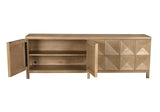 NOIR Quadrant 4 Door Sideboard Washed Walnut