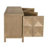 NOIR Quadrant 4 Door Sideboard Washed Walnut