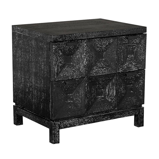 NOIR Musashi 2 Drawer Small Black Walnut