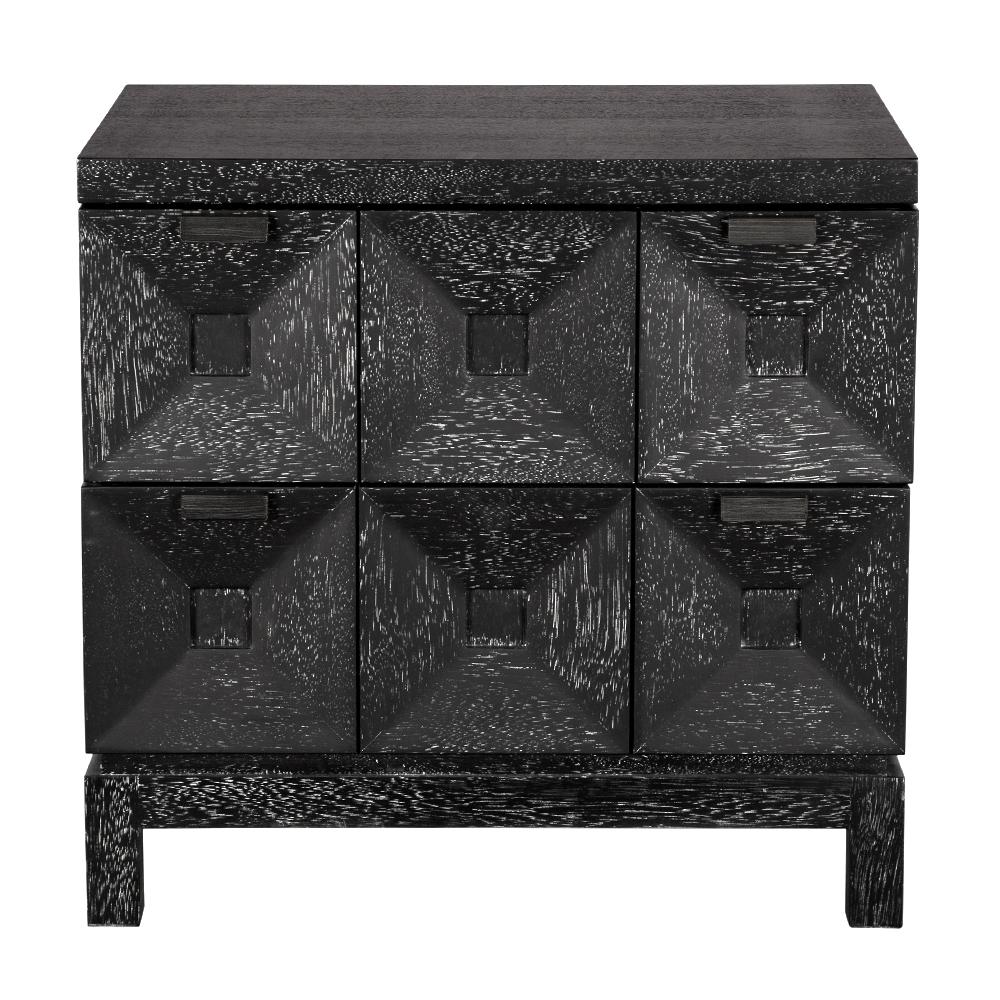 NOIR Musashi 2 Drawer Small Black Walnut