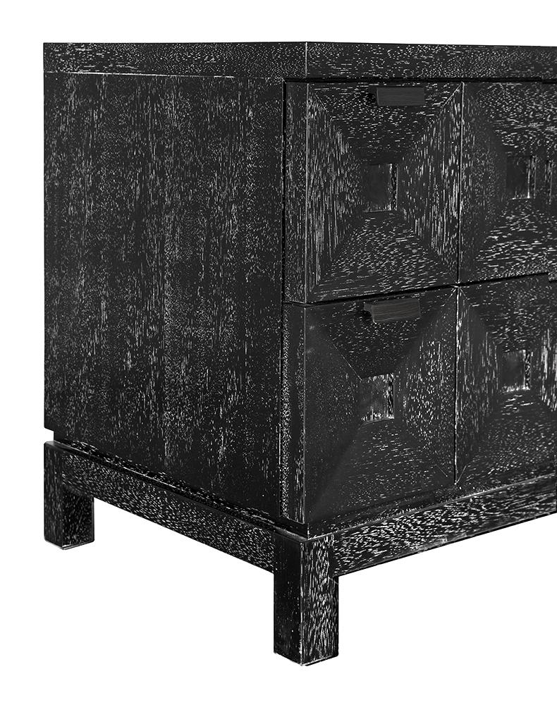 NOIR Musashi 2 Drawer Small Black Walnut