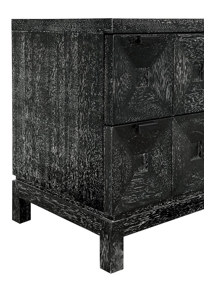 NOIR Musashi 2 Drawer Large Black Walnut