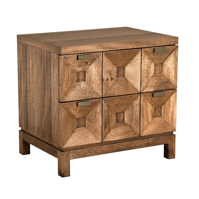 NOIR Musashi 2 Drawer Small Dark Walnut