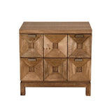 NOIR Musashi 2 Drawer Small Dark Walnut
