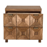 NOIR Musashi 2 Drawer Small Dark Walnut