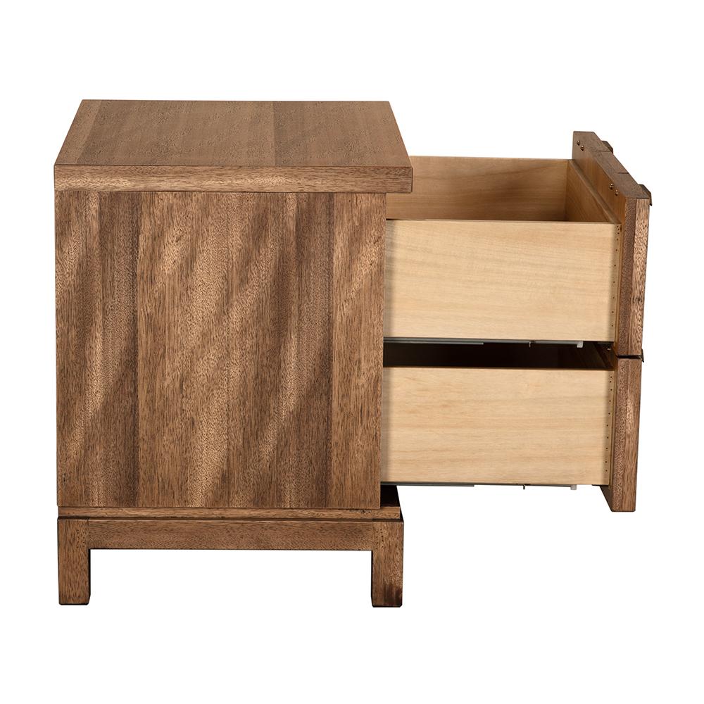 NOIR Musashi 2 Drawer Small Dark Walnut