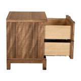 NOIR Musashi 2 Drawer Small Dark Walnut