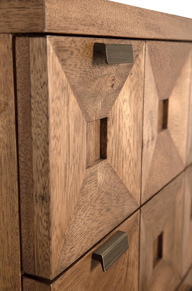 NOIR Musashi 2 Drawer Small Dark Walnut