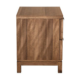 NOIR Musashi 2 Drawer Small Dark Walnut