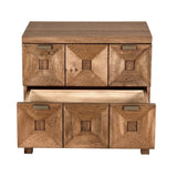 NOIR Musashi 2 Drawer Small Dark Walnut