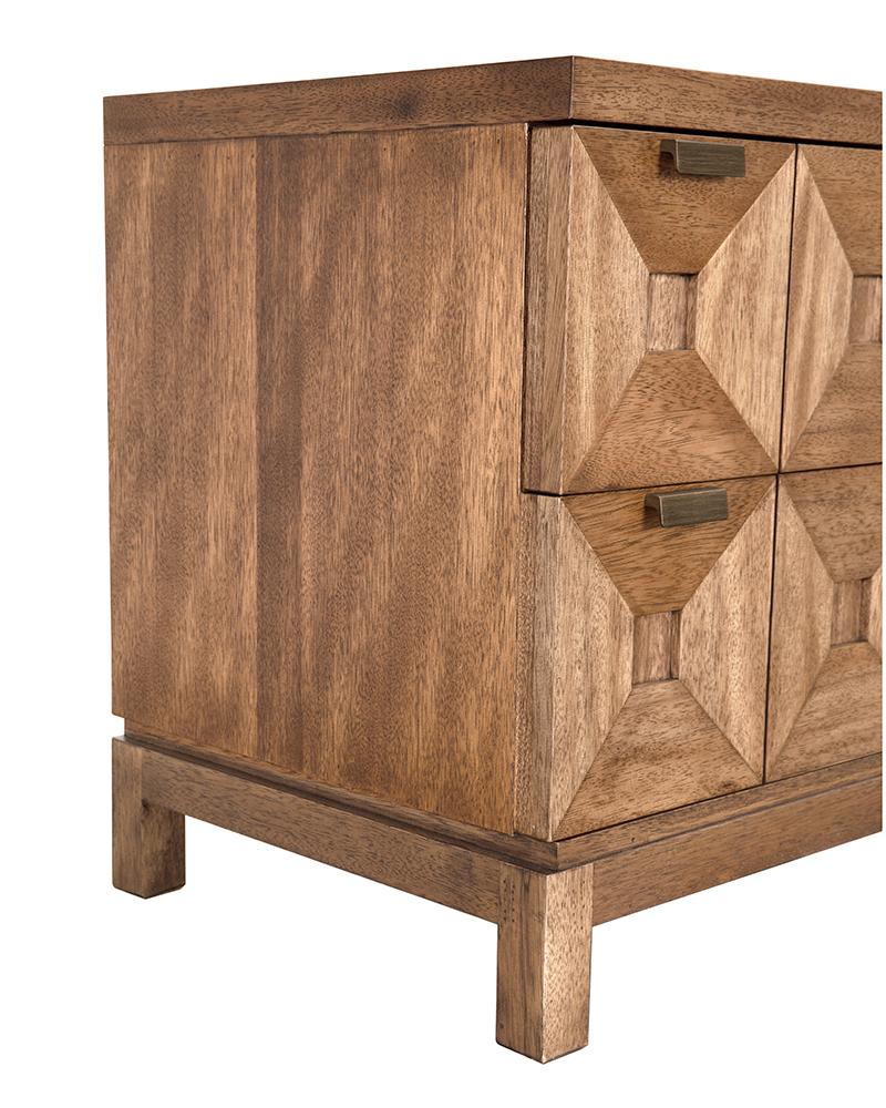 NOIR Musashi 2 Drawer Large Dark Walnut