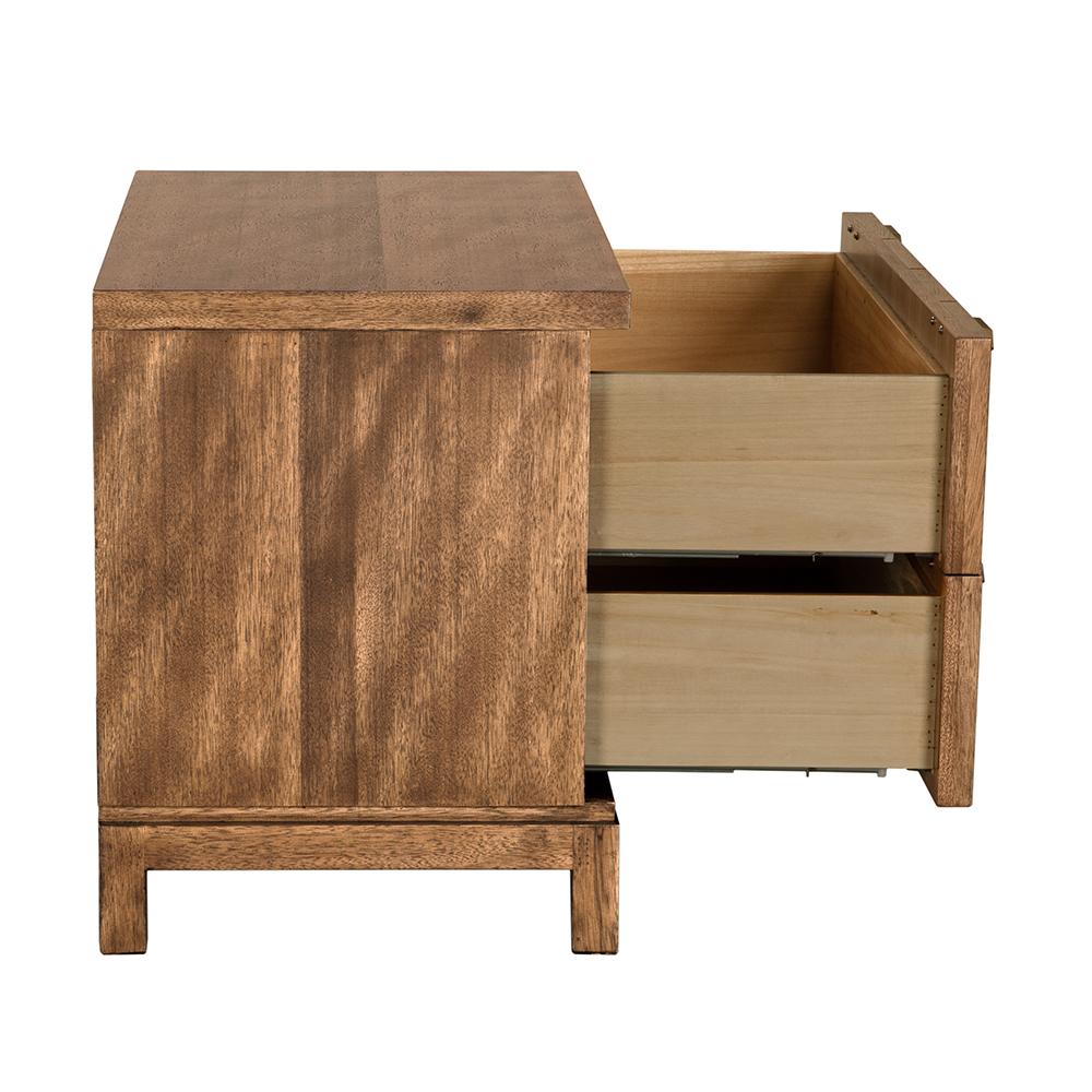 NOIR Musashi 2 Drawer Large Dark Walnut