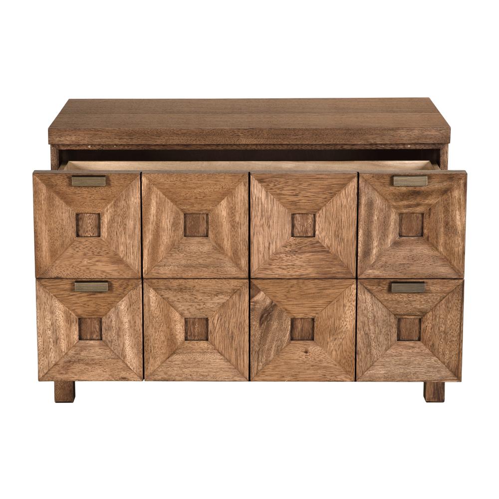 NOIR Musashi 2 Drawer Large Dark Walnut