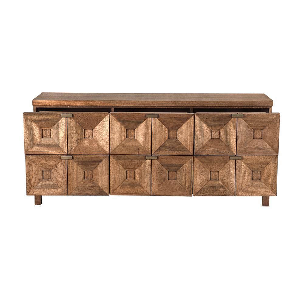 NOIR Musashi 6 Drawer Dark Walnut