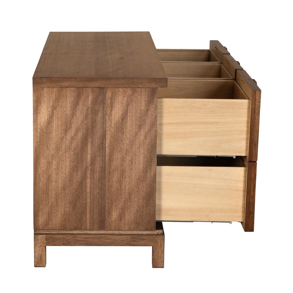 NOIR Musashi 6 Drawer Dark Walnut
