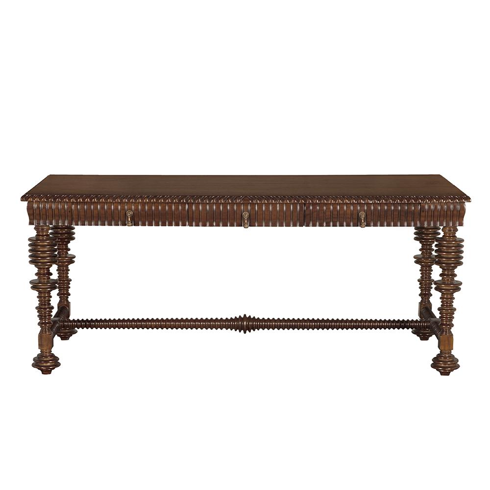 NOIR Portuguese Desk Hand Rubbed Brown