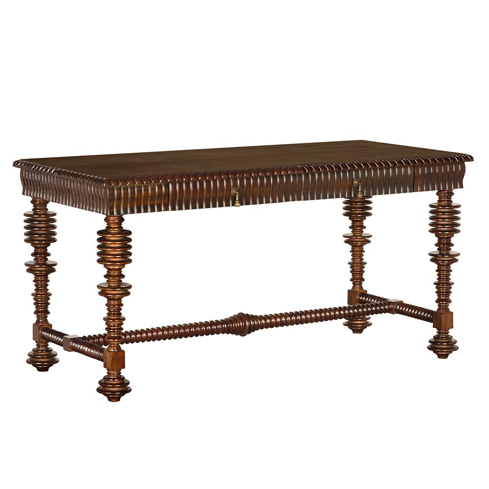 NOIR Portuguese Desk Small Hand Rubbed Brown