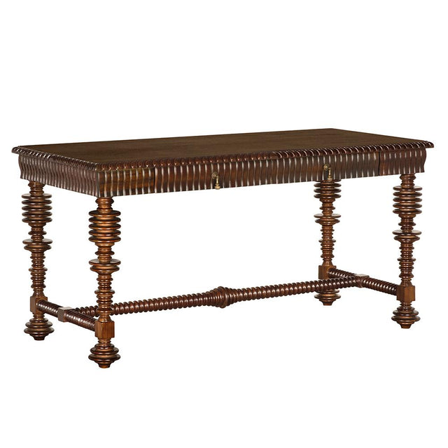 NOIR Portuguese Desk Small Hand Rubbed Brown