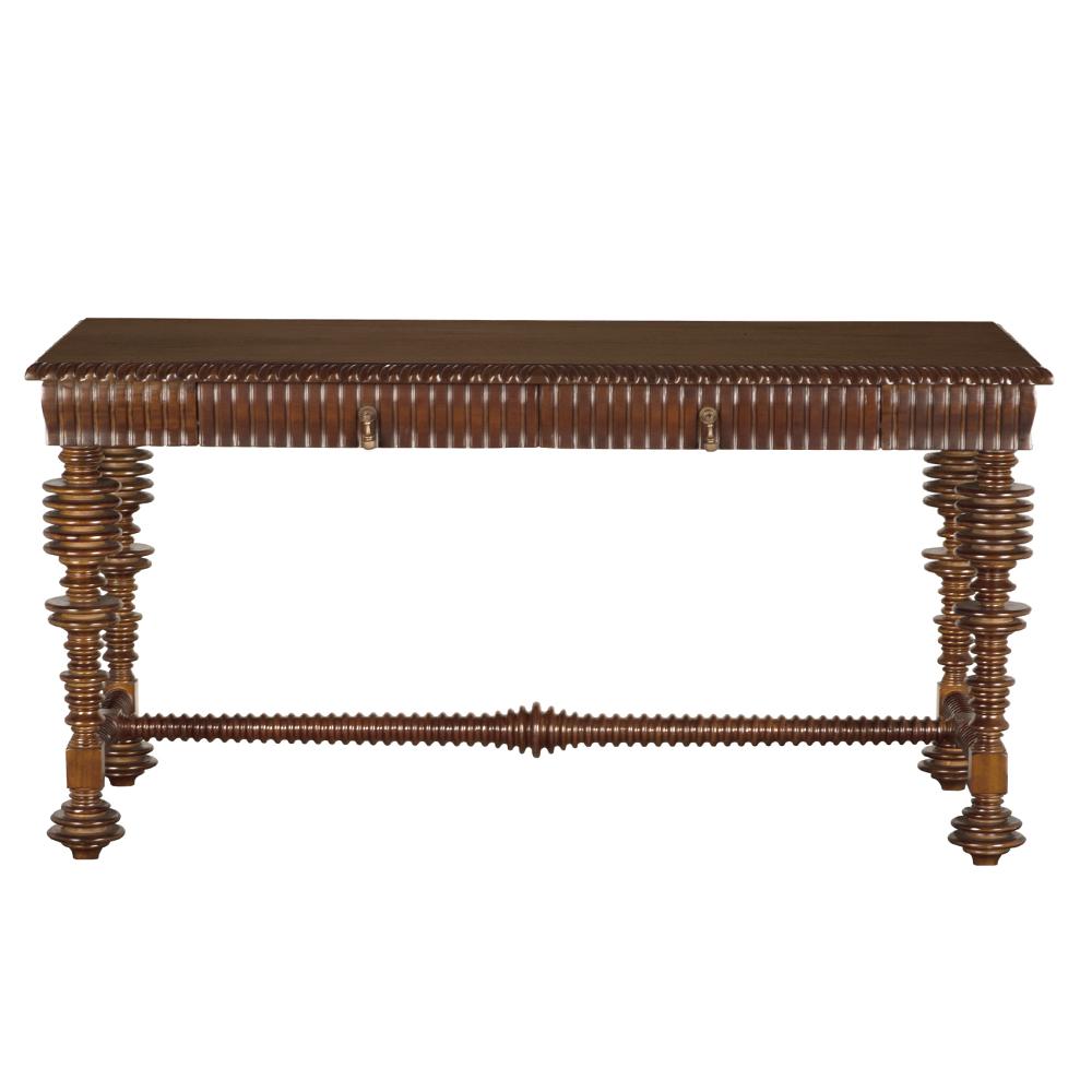 NOIR Portuguese Desk Small Hand Rubbed Brown