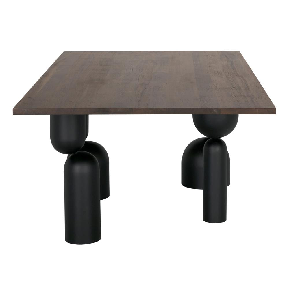 NOIR Leandra Dining Table with Walnut Top