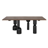 NOIR Leandra Dining Table with Walnut Top