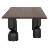 NOIR Leandra Dining Table with Walnut Top