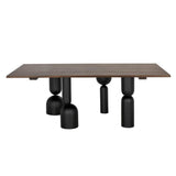 NOIR Leandra Dining Table with Walnut Top