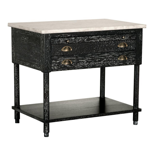 NOIR Artemio Side Table with Marble Top