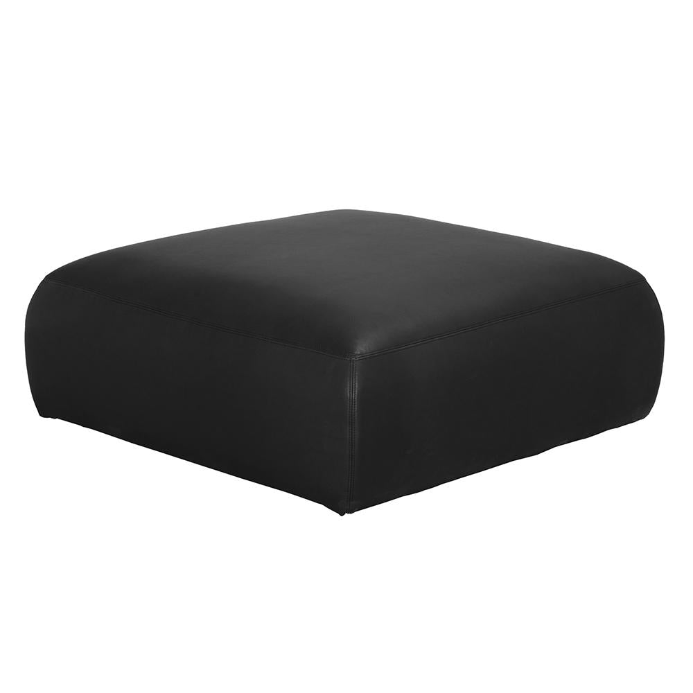 NOIR Augustus Modular Sofa Middle Santosa Matte Black Leather