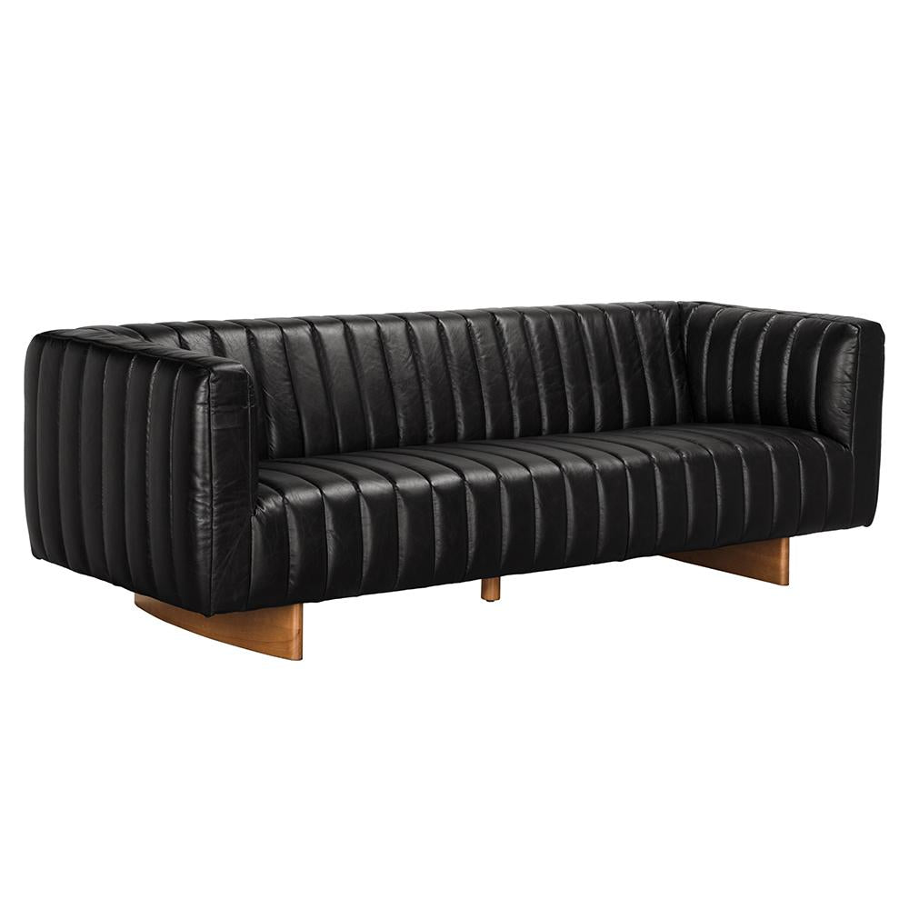 NOIR Khann Sofa Ebony Black Leather