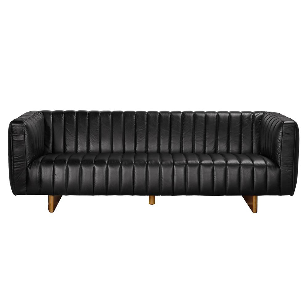 NOIR Khann Sofa Ebony Black Leather