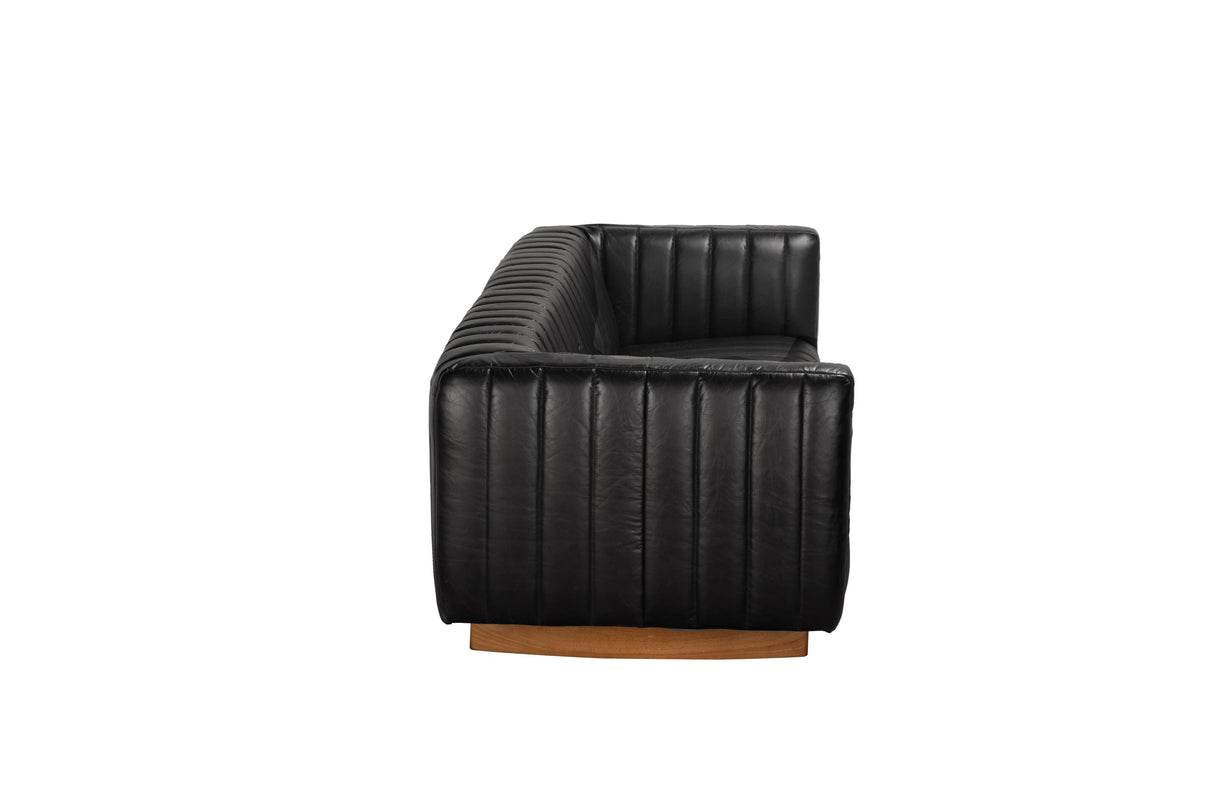 NOIR Khann Sofa Ebony Black Leather