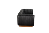 NOIR Khann Sofa Ebony Black Leather