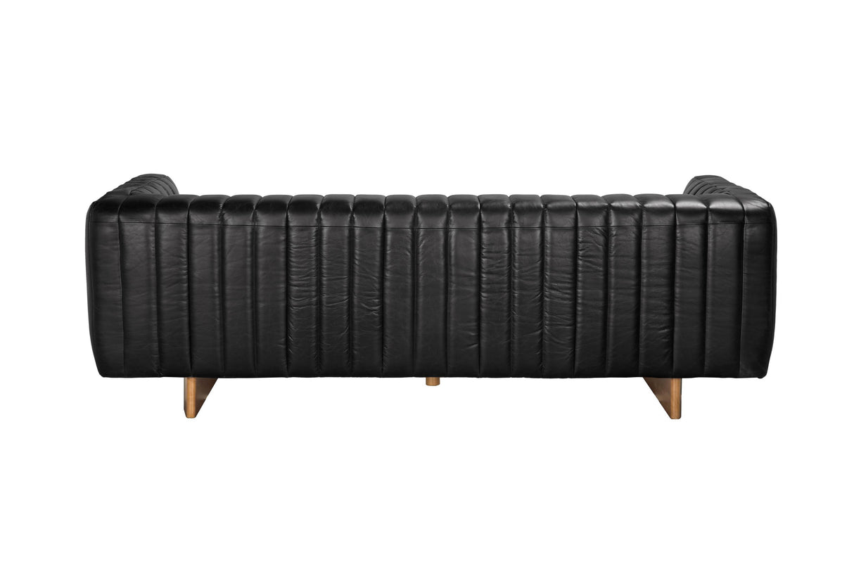 NOIR Khann Sofa Ebony Black Leather