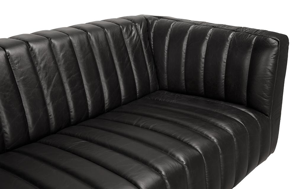 NOIR Khann Sofa Ebony Black Leather