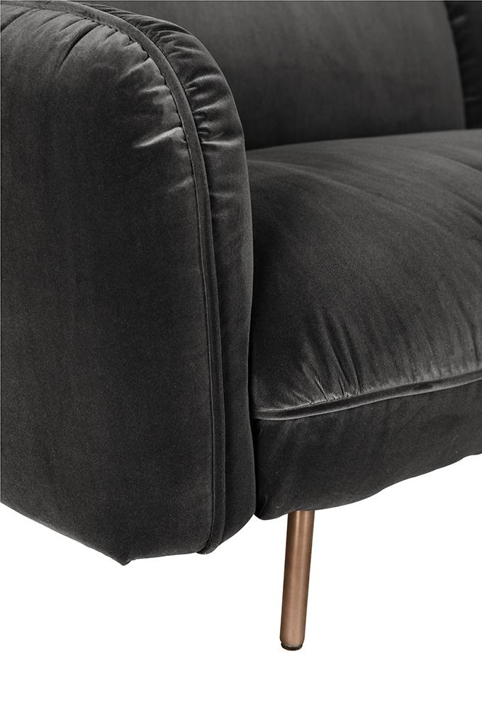 NOIR Franklin Sofa Grey Velvet
